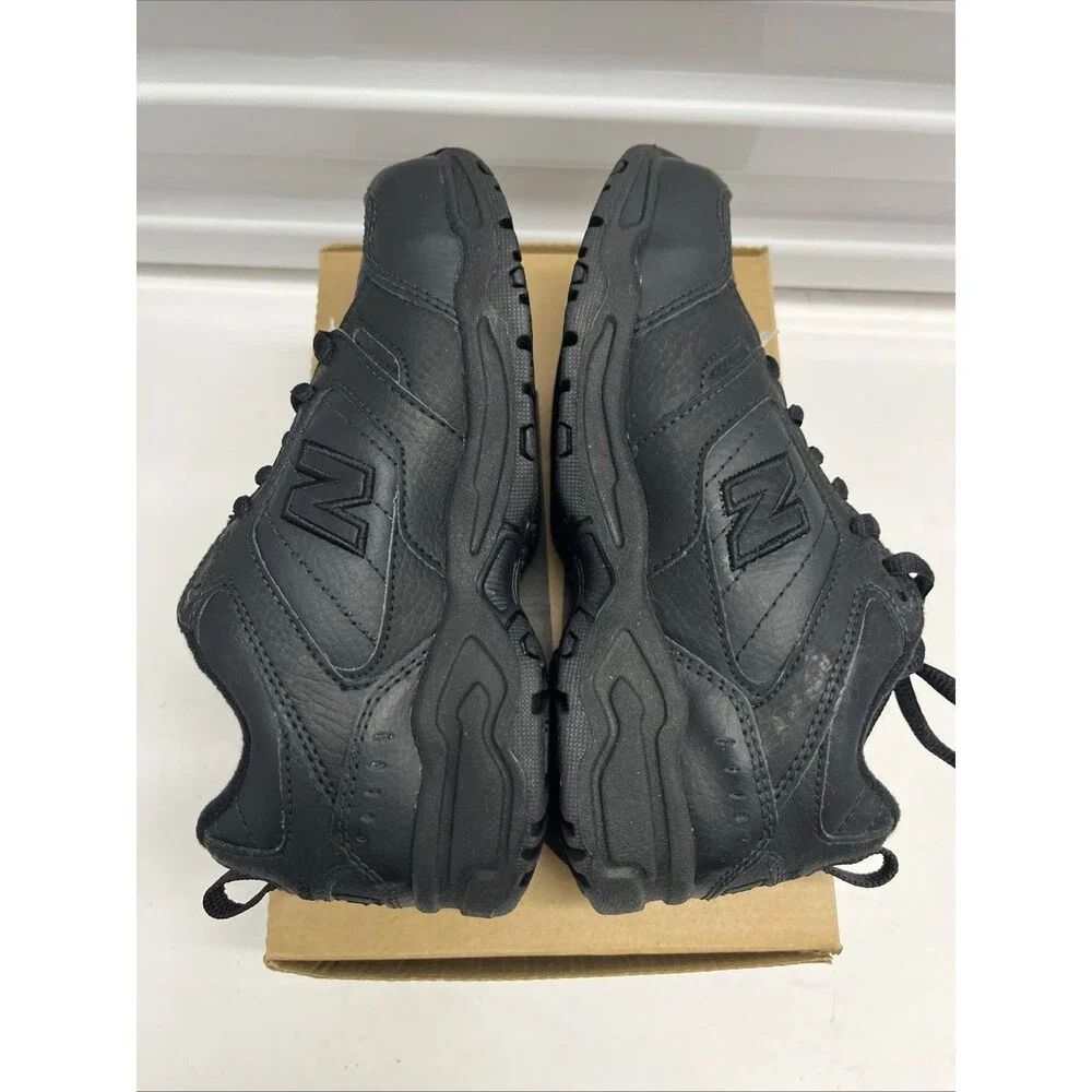 New Balance 621 Little Kid Black Leather Lace Up Uniform Sneakers SZ 10.5 M